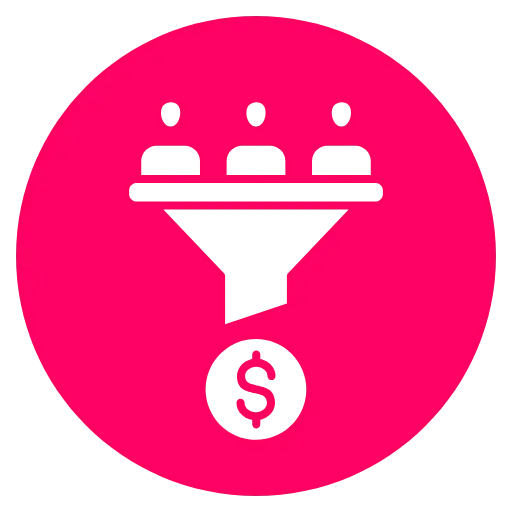 Icono que representa la imagen de un Funnel de ventas para anuncios UGC