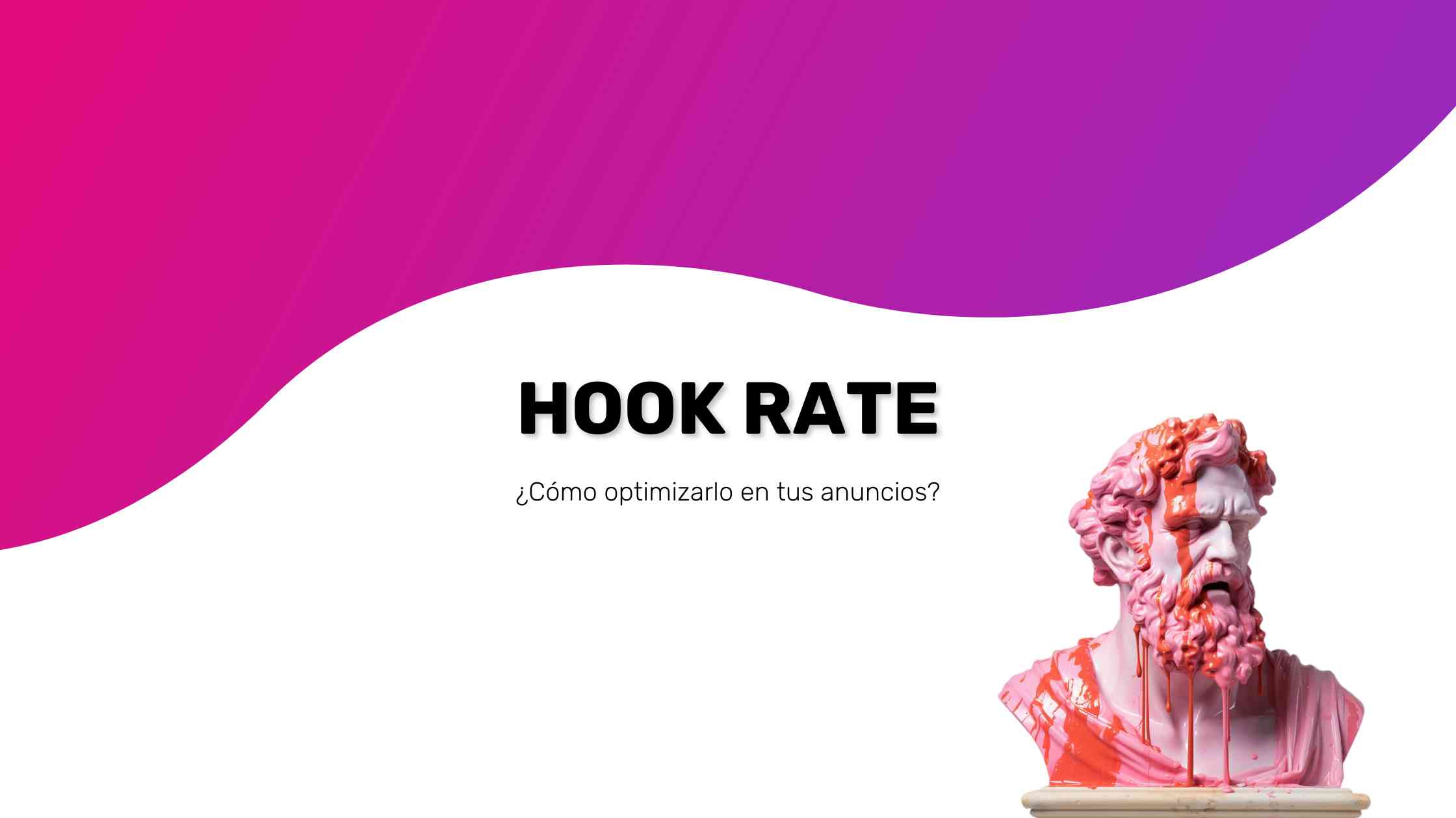 Portada del artículo sobre Hook Rate con una estatua clásica pintada de rosa