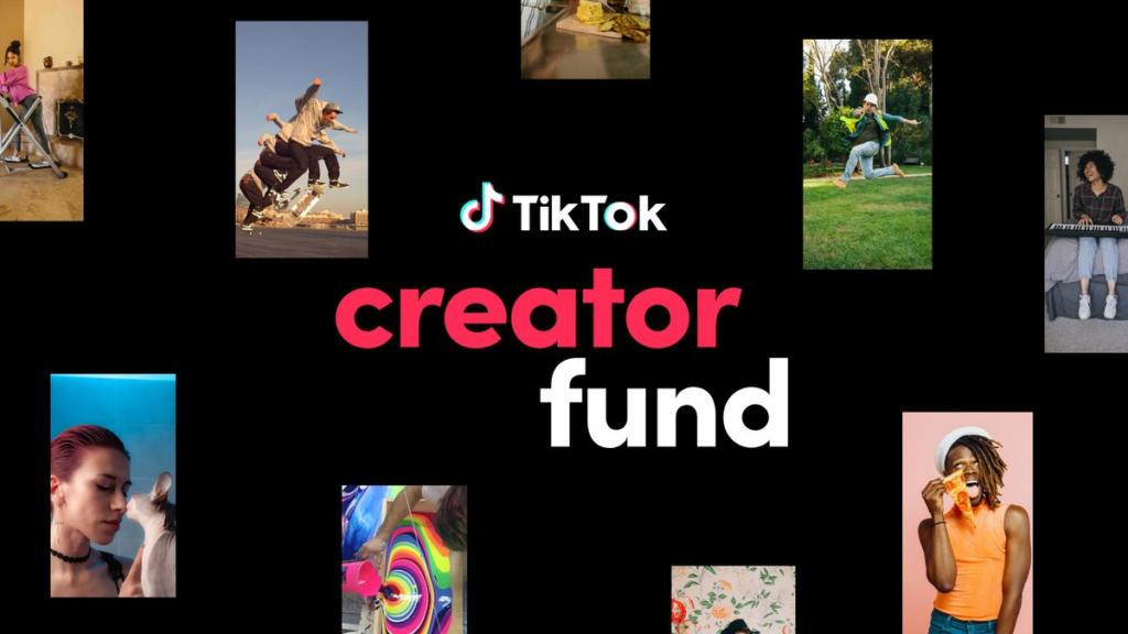 Fondo para creadores de TikTok con imágenes de usuarios generando contenido