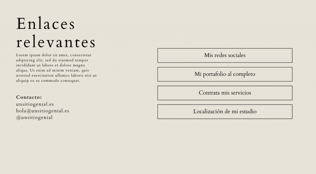 Datos de contacto que debes incluir en el portfolio